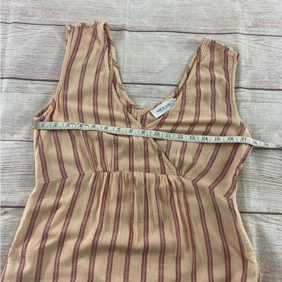 Indi & Cold San Sebastian V Neck Stripe Pheasant Maxi Dress - Medium - Picture 7 of 13